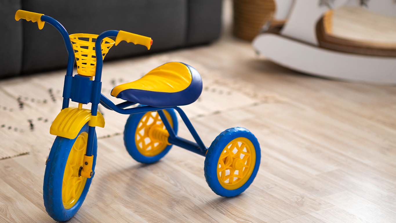 Voorbeeld loopfiets 3 wielen
