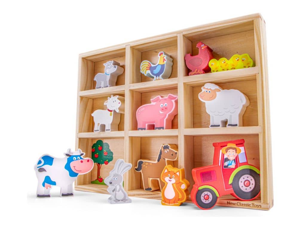 Boederij-dieren-hout-kleurrijk