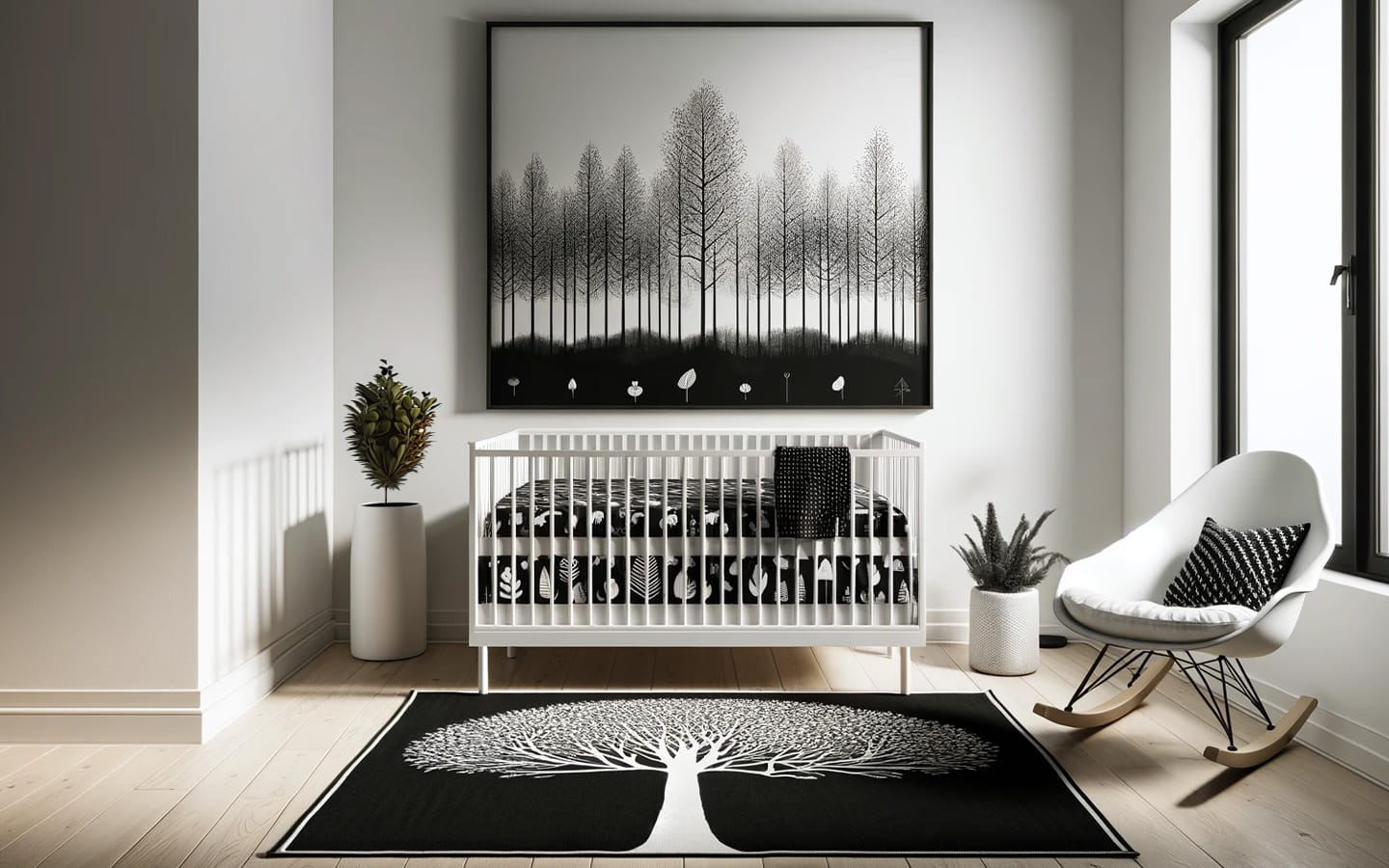 zwarte kamer voor de baby