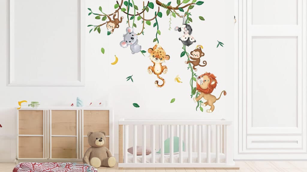 Babykamer-met-jugle-dieren