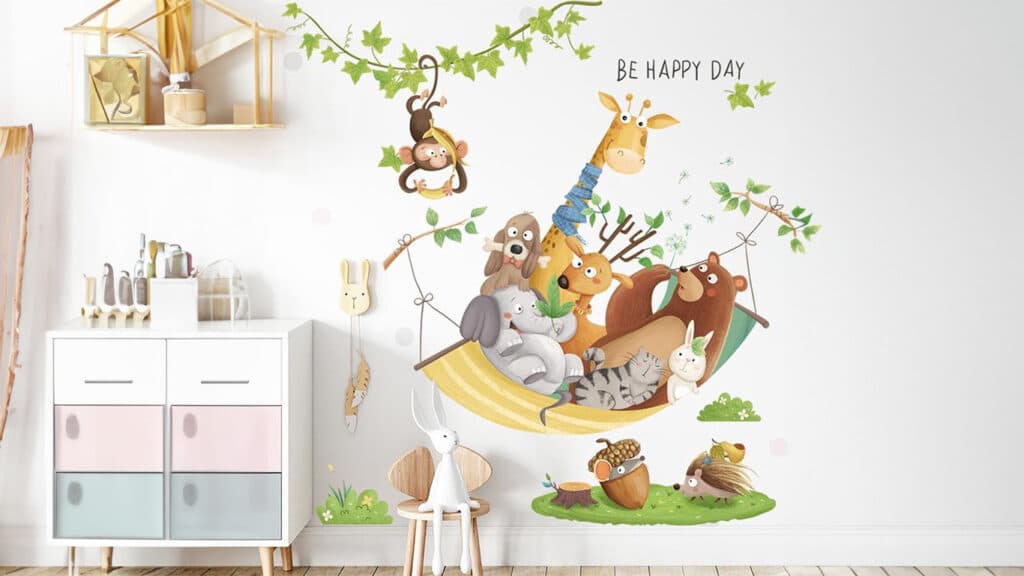 Jungle-babykamer