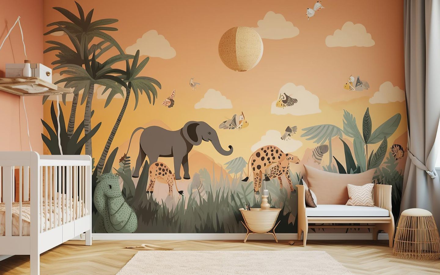 babykamer en kinderkamer jungle