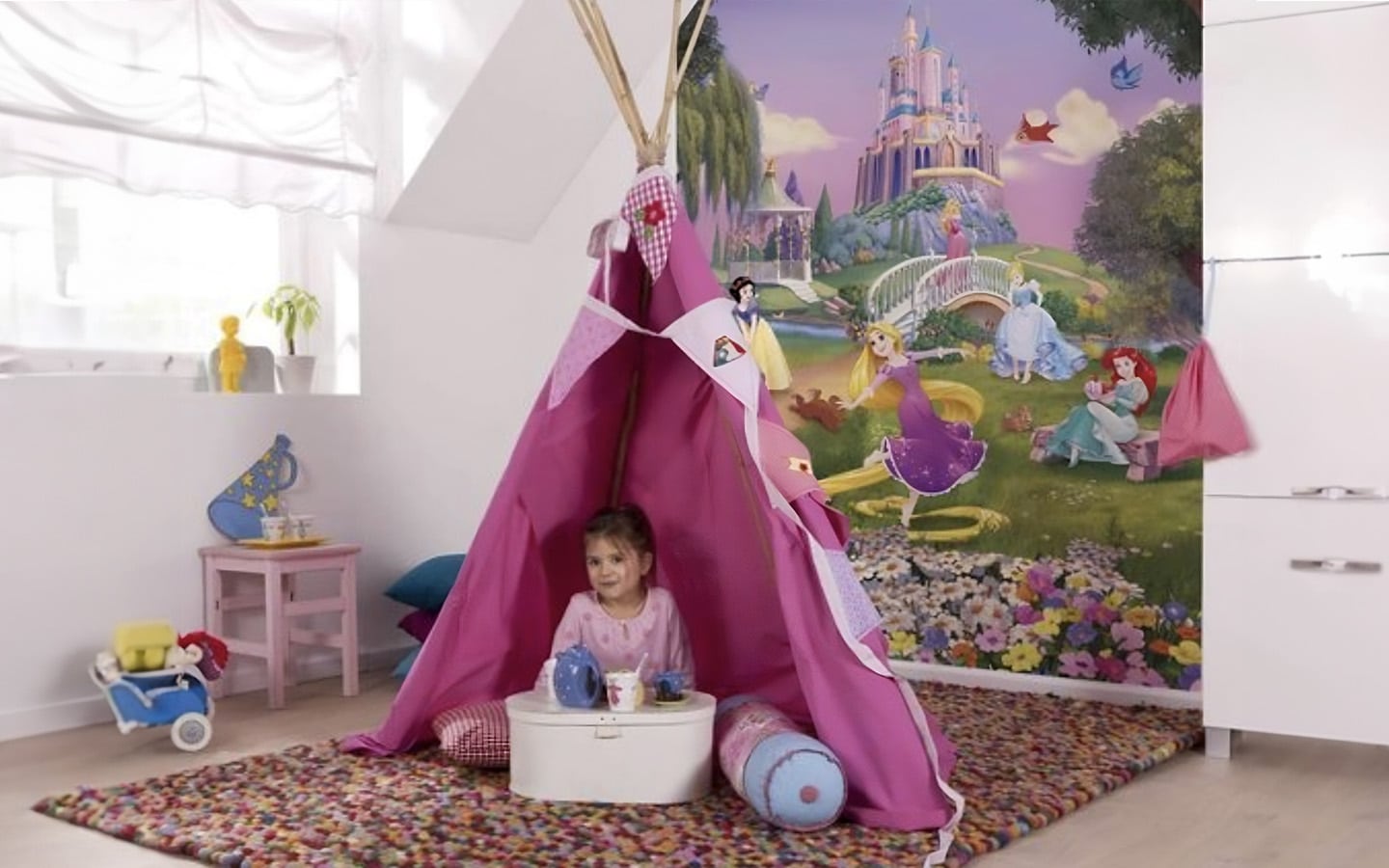 Babykamer behang prinsessen