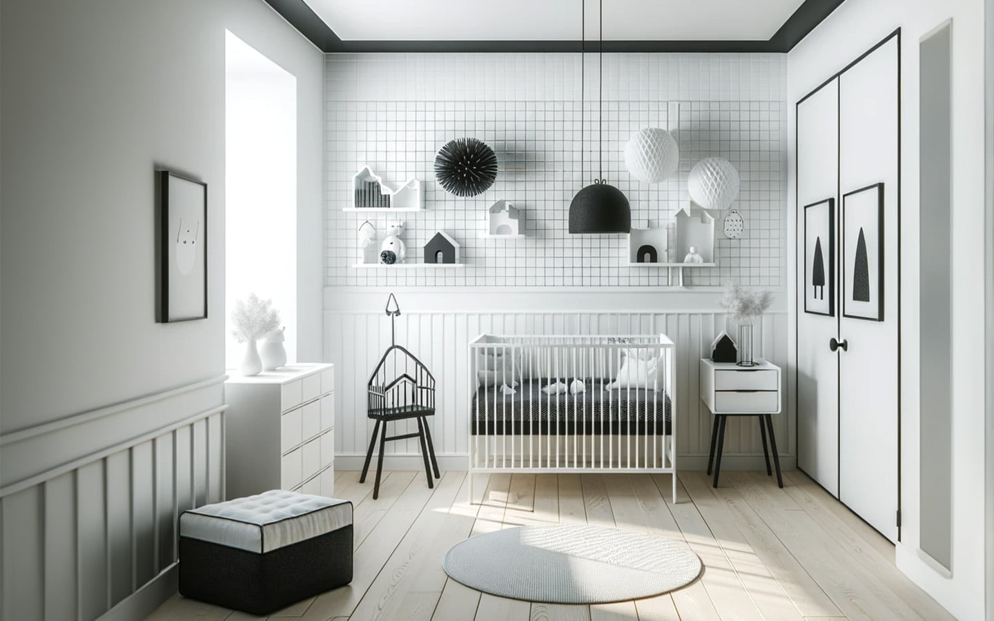 Babykamer zwart en wit