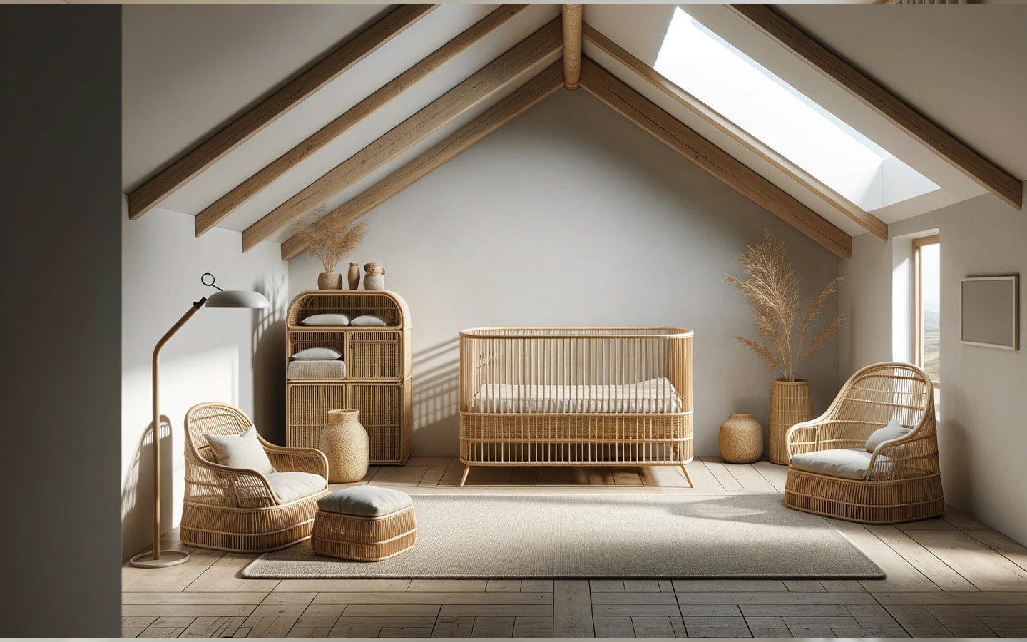 Grote babykamer rotan