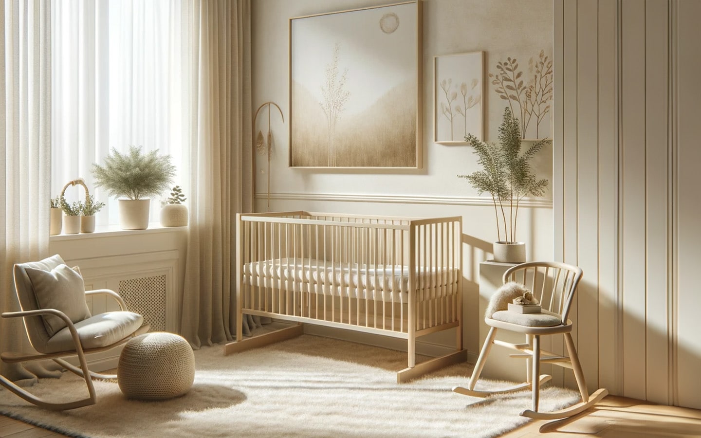 Babykamer in vintage stijl